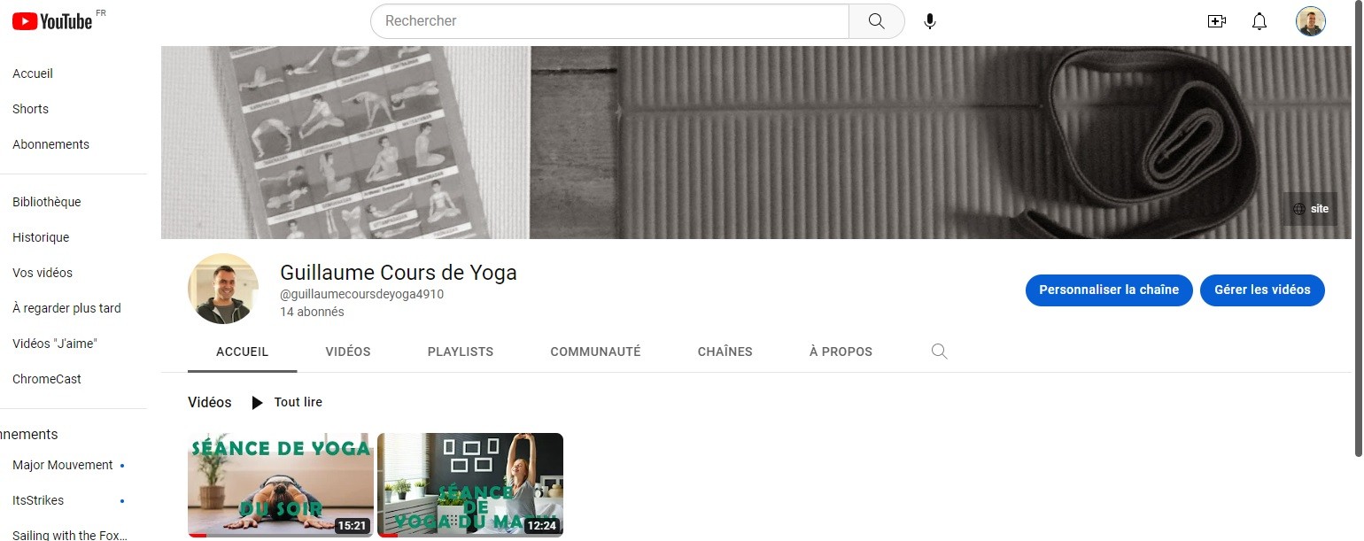 Séance audio de Yoga Viniyoga sur Youtube 